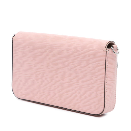Pink Louis Vuitton Epi Pochette Felicie Crossbody Bag