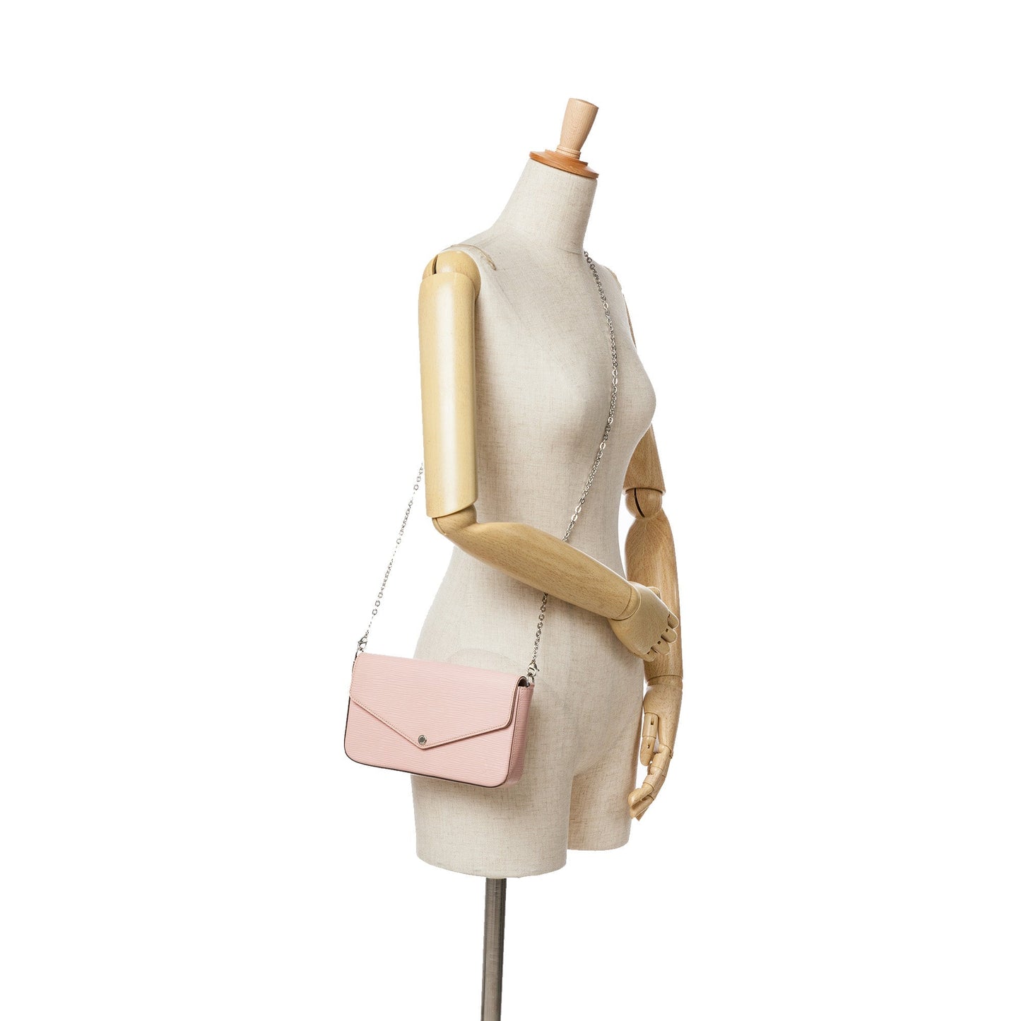 Pink Louis Vuitton Epi Pochette Felicie Crossbody Bag
