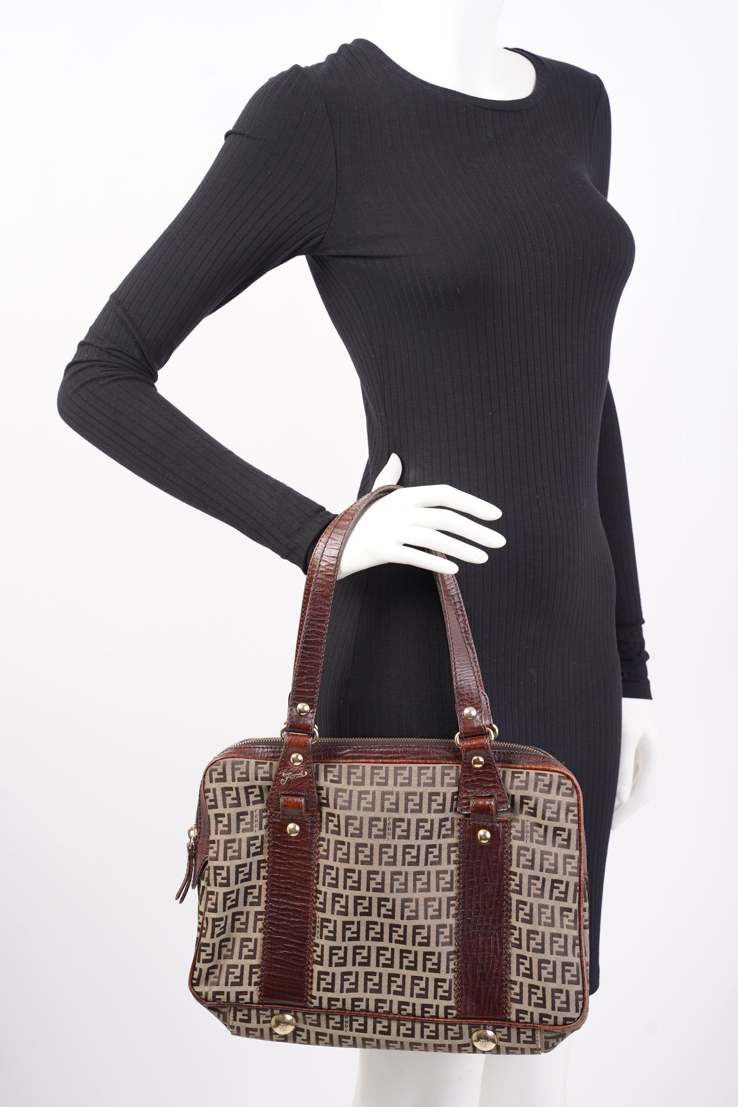 Fendi Zucchino Dark Brown / Brown Canvas