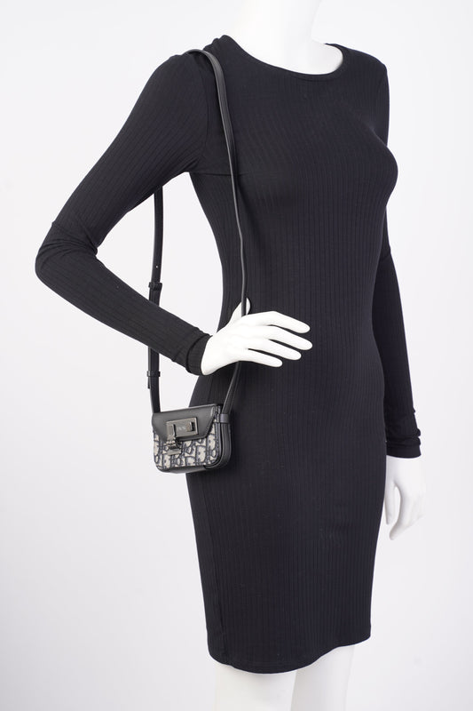 Christian Dior Nano Pouch Oblique / Black Canvas