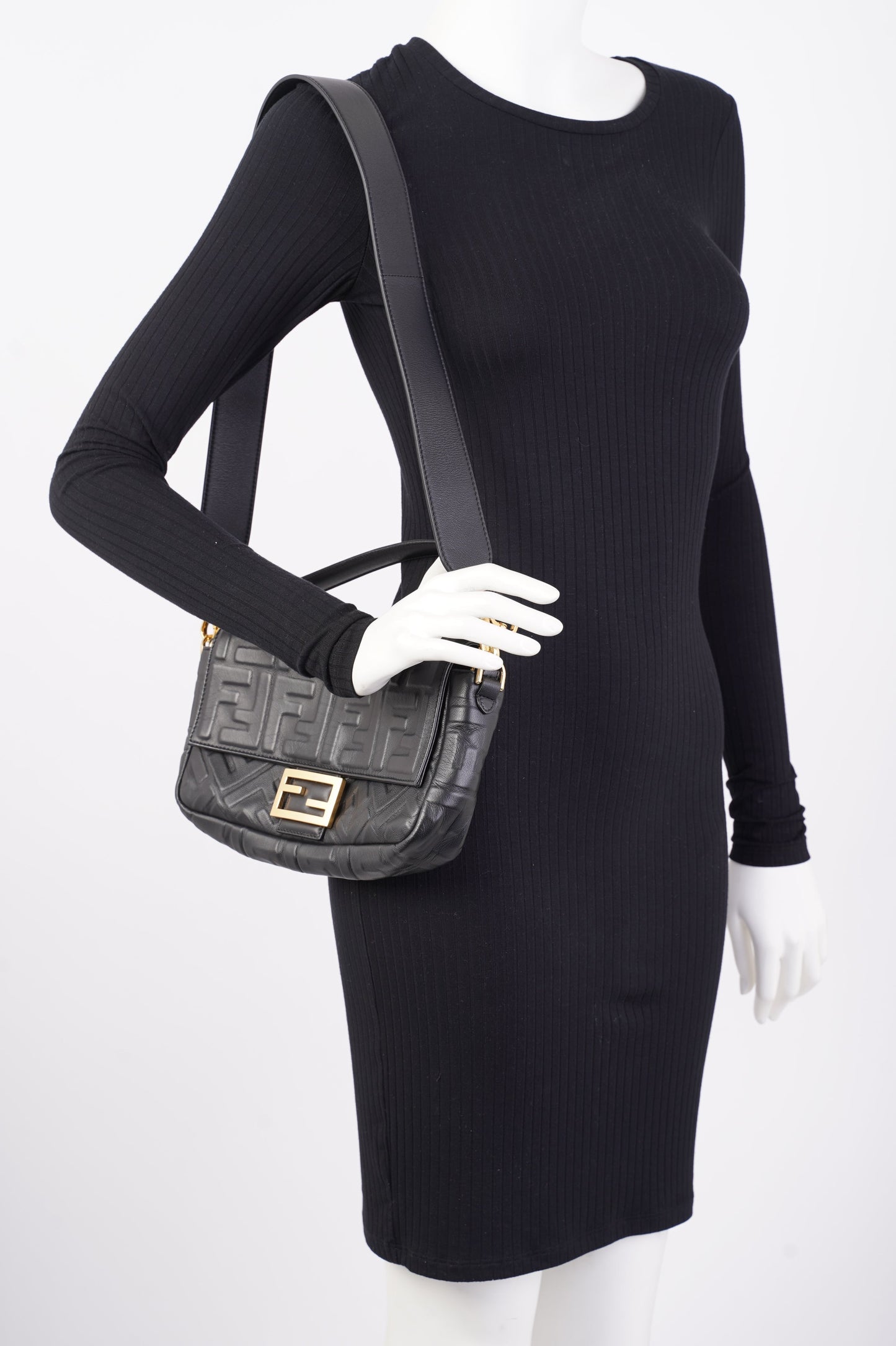 Fendi Baguette Bag Black Leather