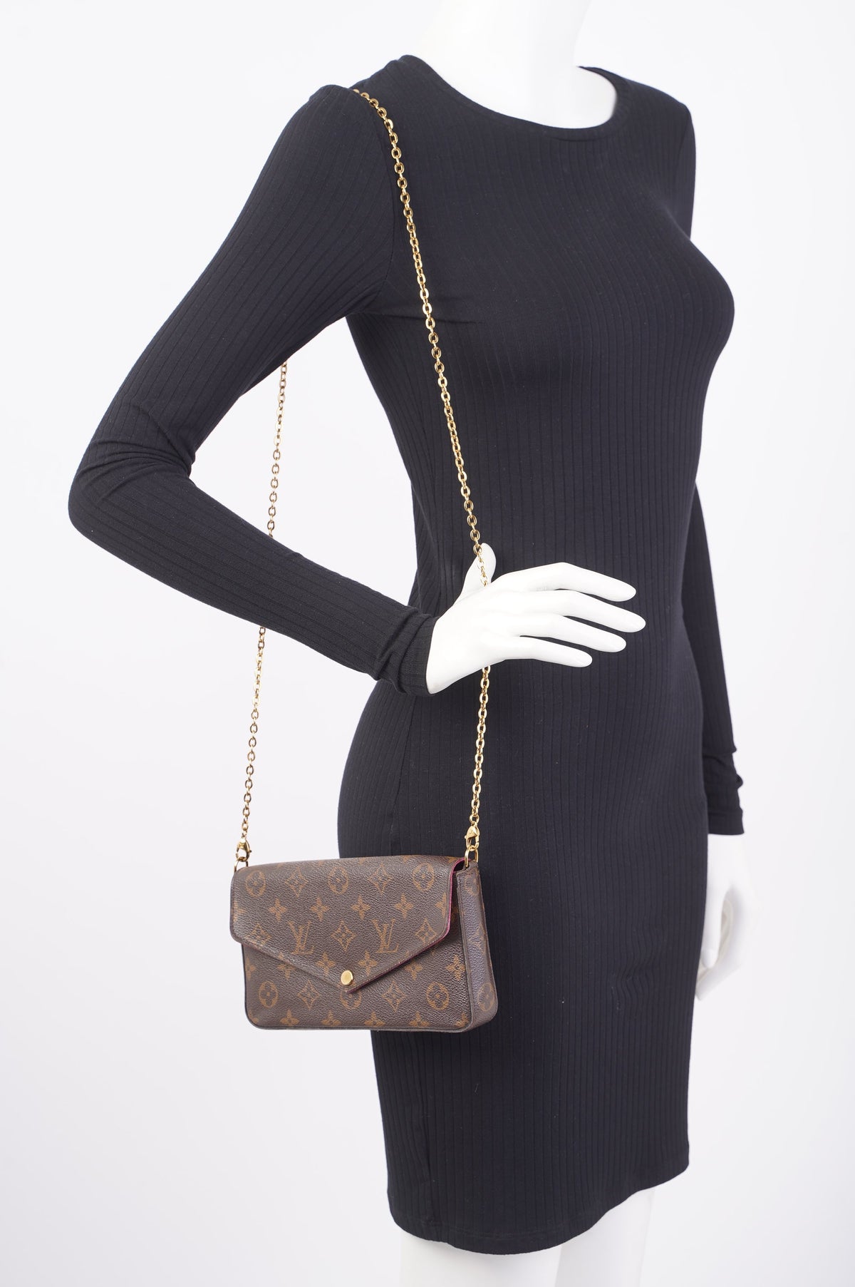 Louis Vuitton Pochette Felicie Monogram Monogram Coated Canvas