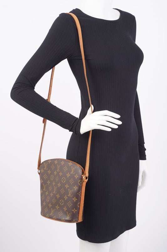 Louis Vuitton Monogram Drouot Shoulder Bag Monogram Coated Canvas