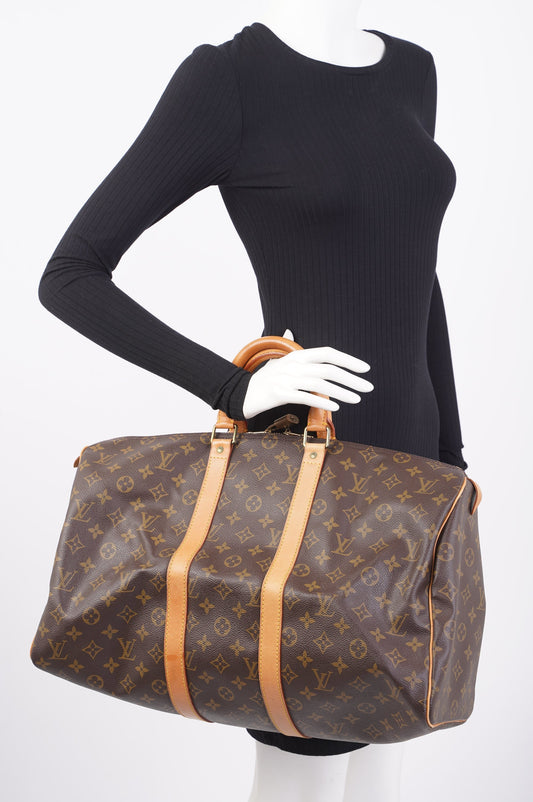 Louis Vuitton Keepall 45 Monogram Monogram Coated Canvas 45