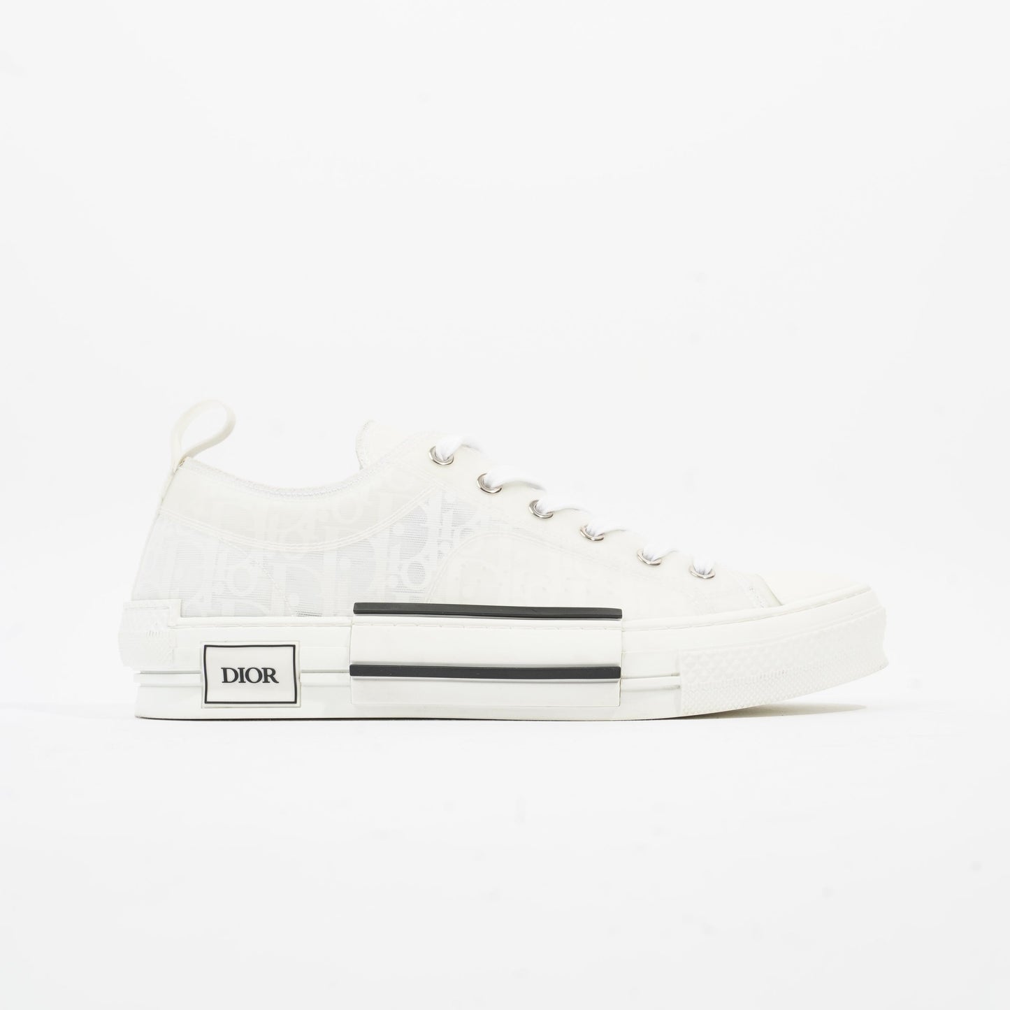 Christian Dior B23 Low Top Sneakers White Canvas EU 42 UK 8