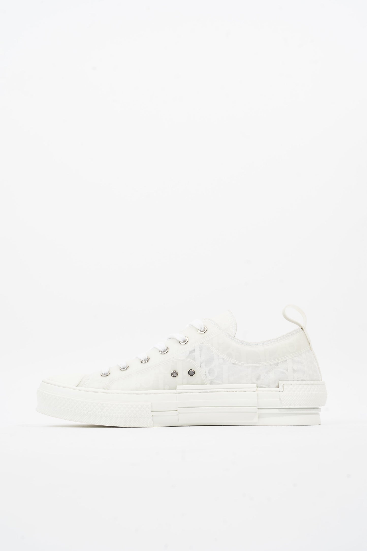 Christian Dior B23 Low Top Sneakers White Canvas EU 42 UK 8