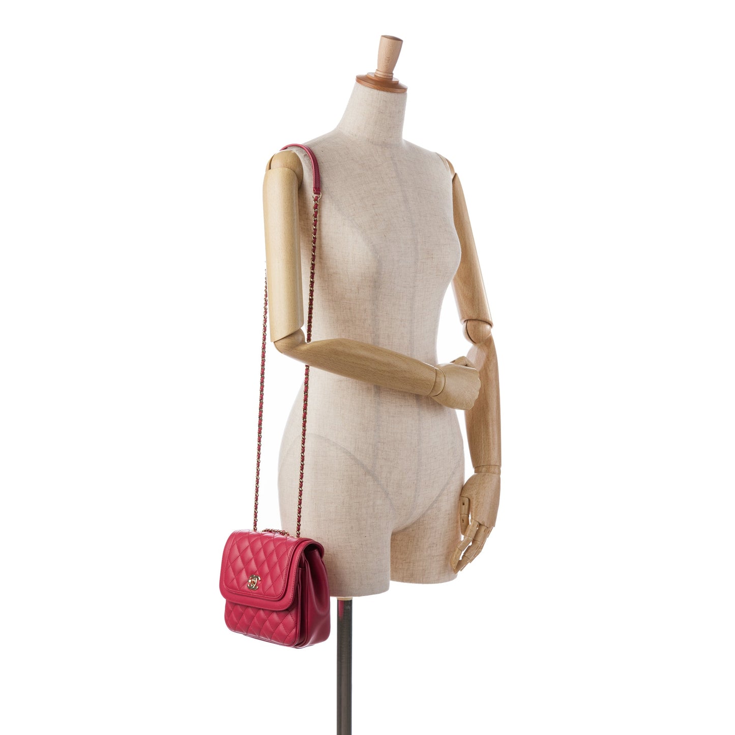 Pink Chanel Small Lambskin Lovely Day Flap Crossbody Bag