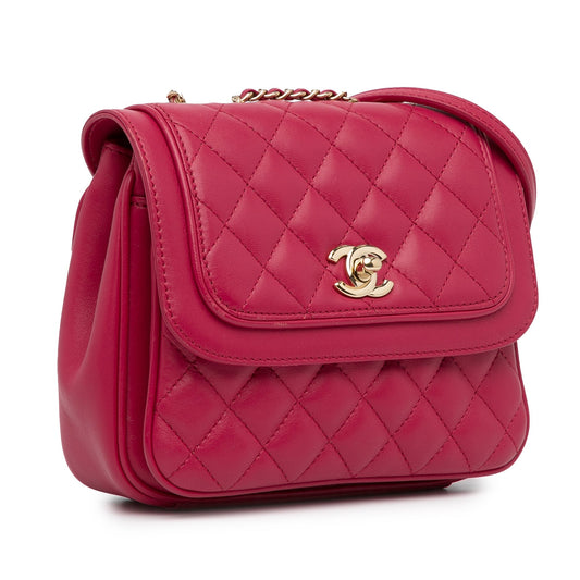 Pink Chanel Small Lambskin Lovely Day Flap Crossbody Bag
