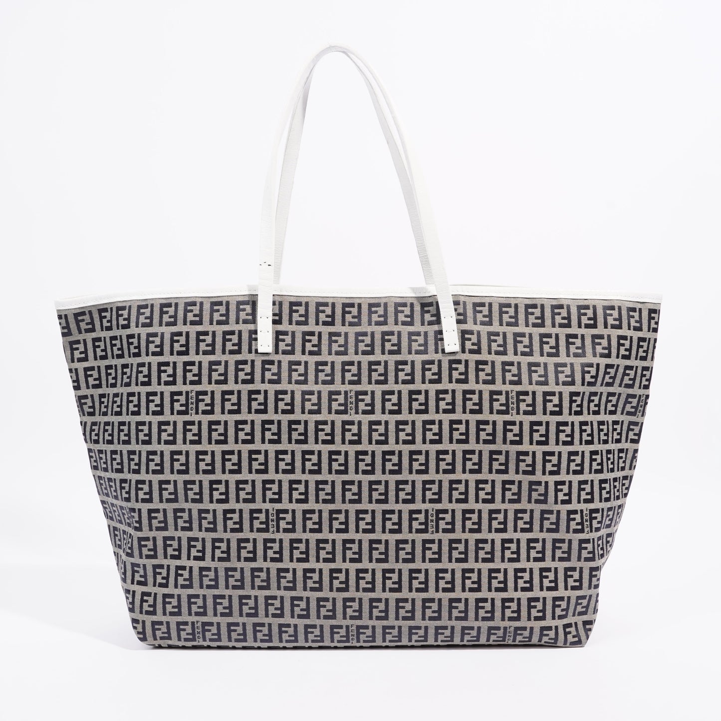 Fendi Zucchino Tote Bag Beige / Black Canvas