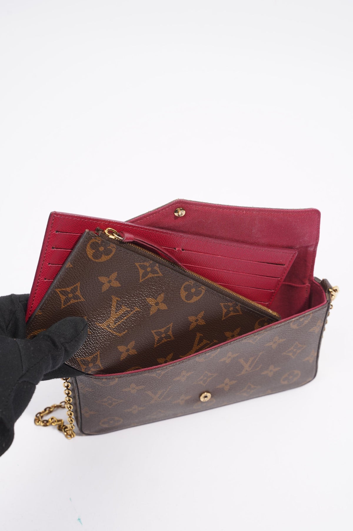 Louis Vuitton Pochette Felicie Monogram Monogram Coated Canvas