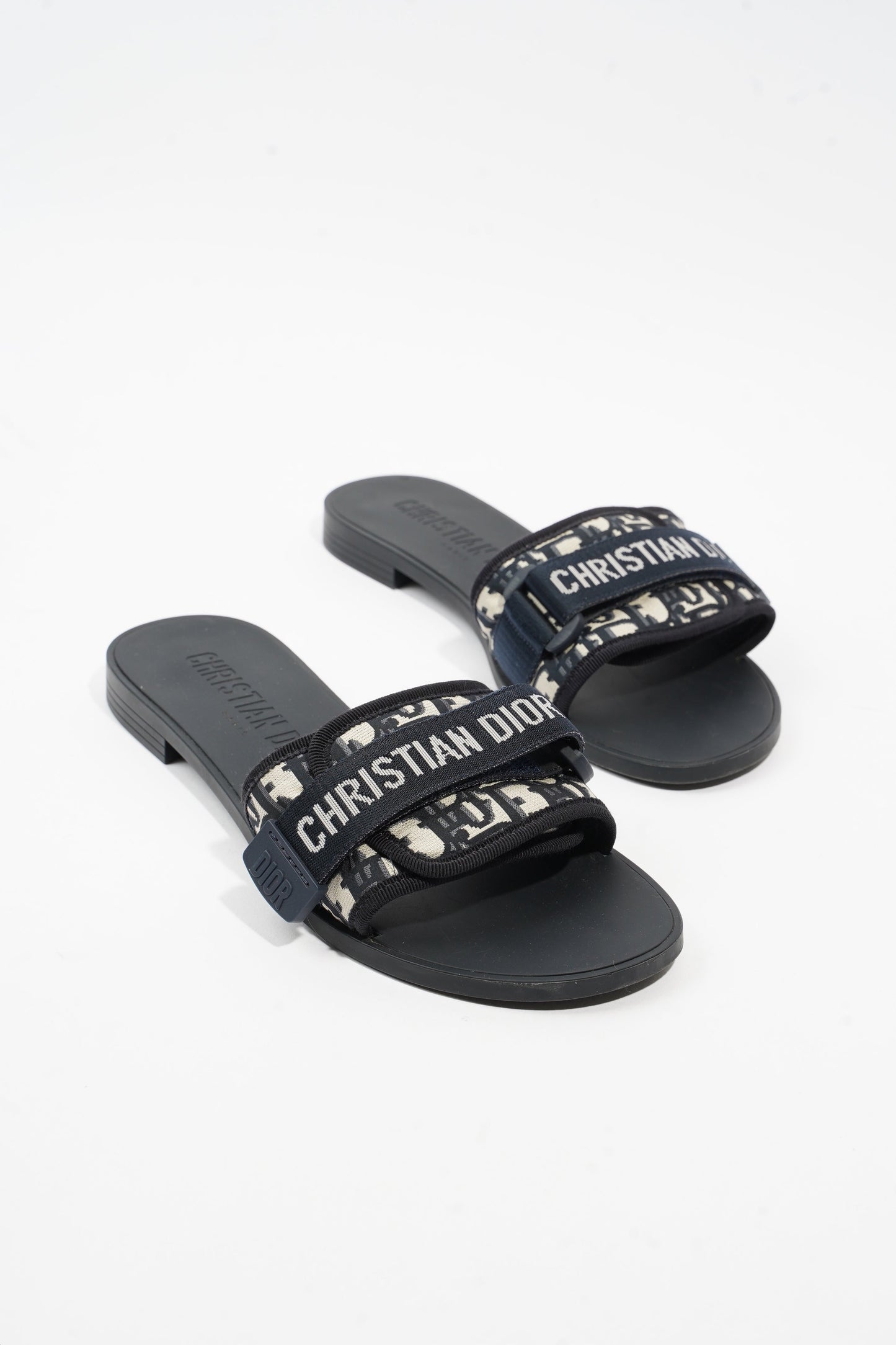 Christian Dior Dio(r)evolution Slide Navy Technical Fabric EU 39 UK 6
