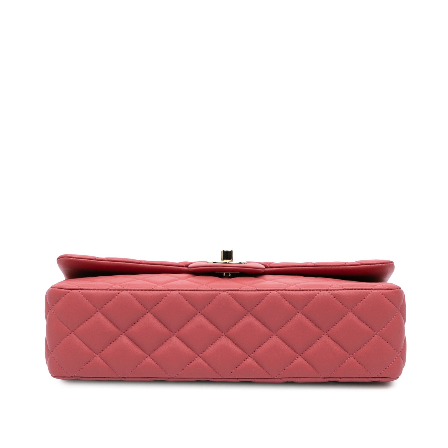 Pink Chanel Medium Lambskin Valentine Heart Charms Single Flap Shoulder Bag