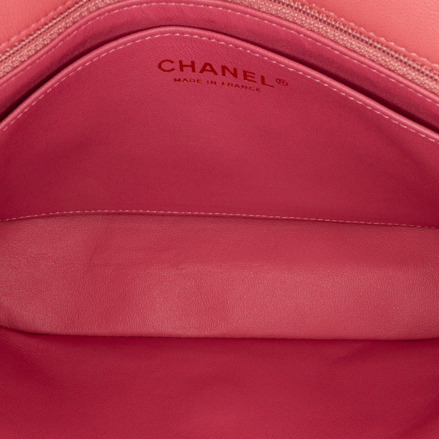 Pink Chanel Medium Lambskin Valentine Heart Charms Single Flap Shoulder Bag