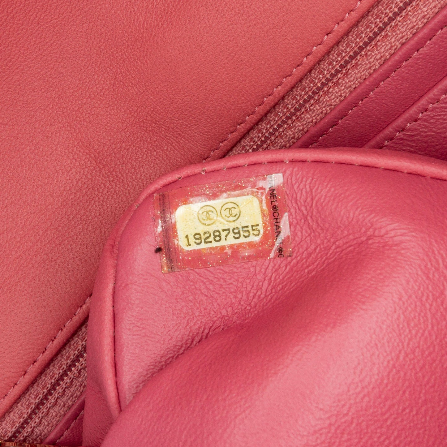 Pink Chanel Medium Lambskin Valentine Heart Charms Single Flap Shoulder Bag