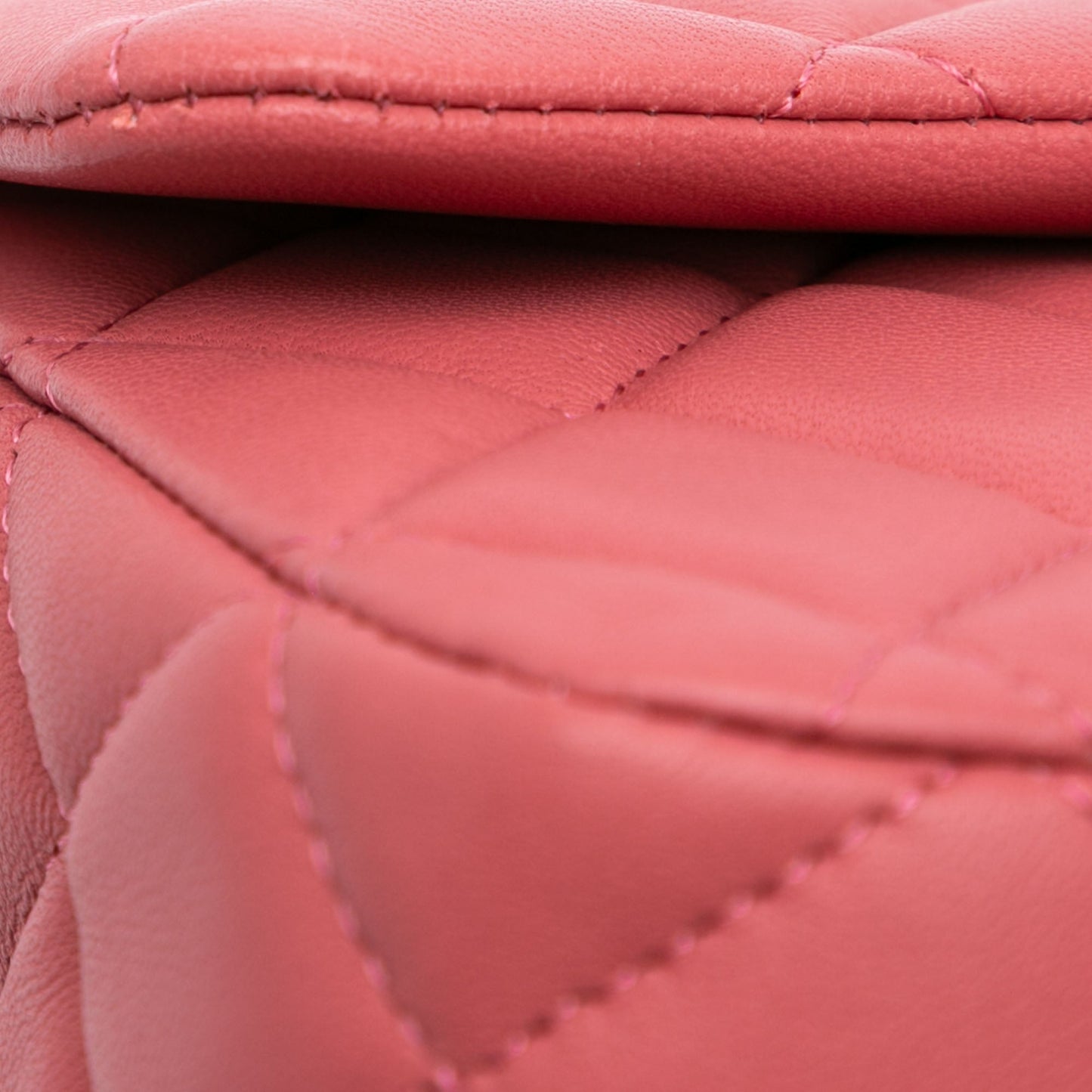 Pink Chanel Medium Lambskin Valentine Heart Charms Single Flap Shoulder Bag