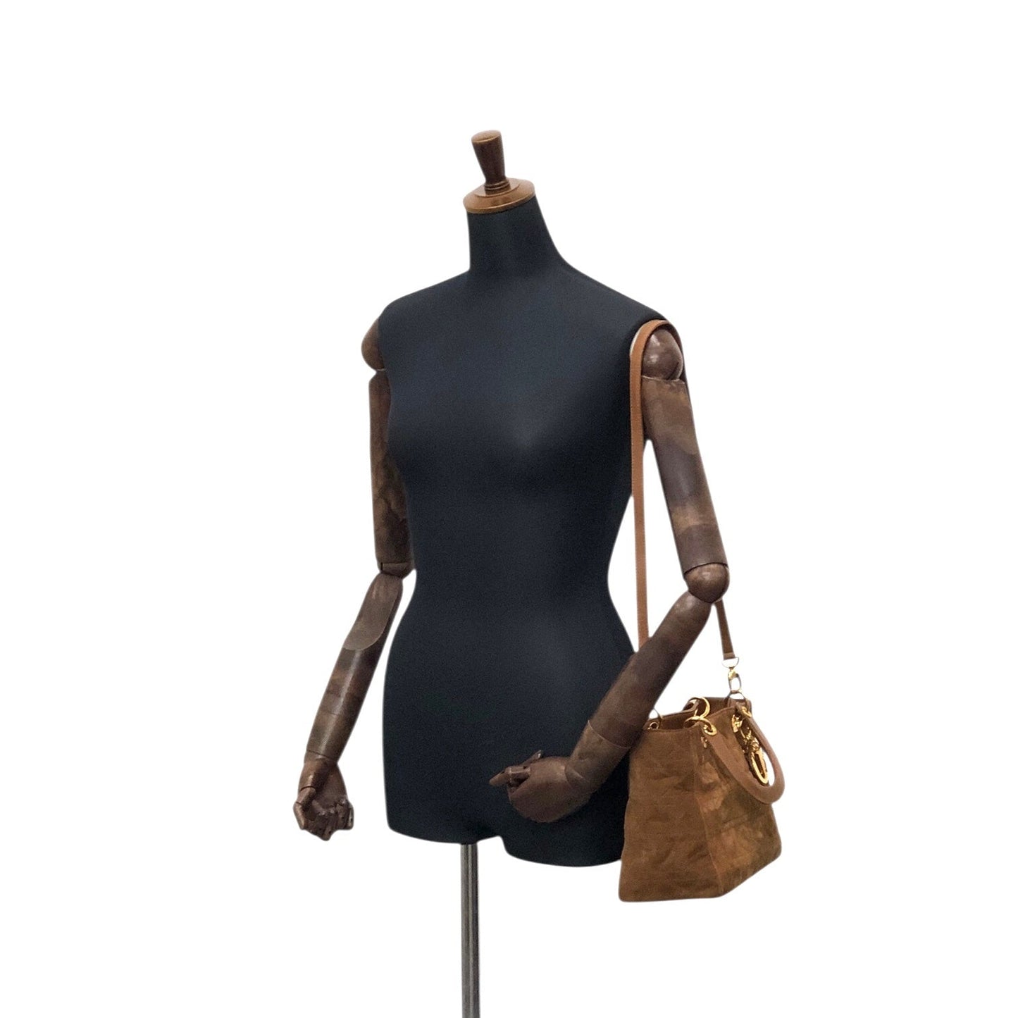 Christian Dior Lady Dior Cannage Two-way Handbag Shoulder bag Brown Vintage thfb5y