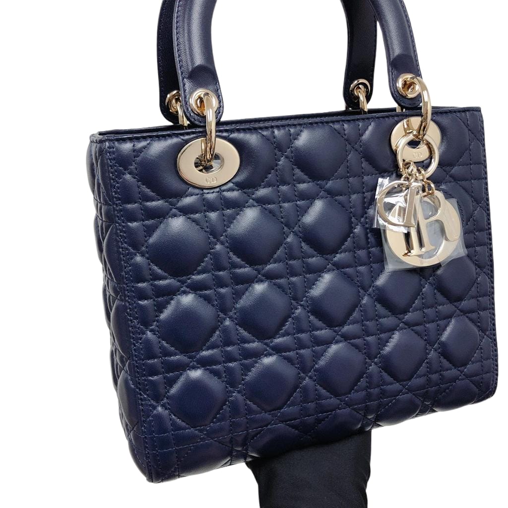 Lady Dior Medium in Blue with LGHW