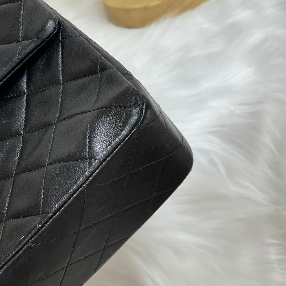 Vintage Double Flap Lambskin Black GHW