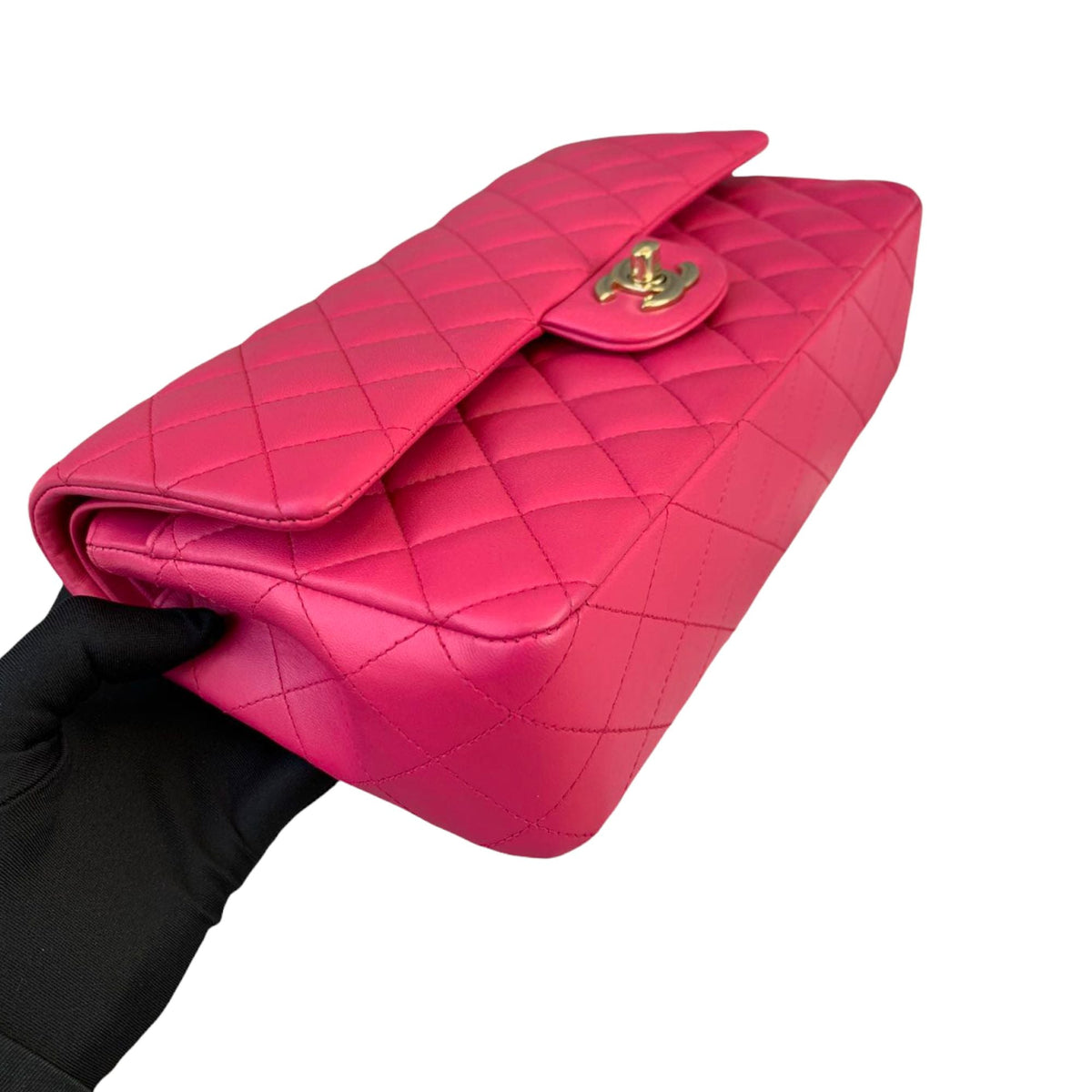 Classic Flap Medium Lambskin Pink GHW