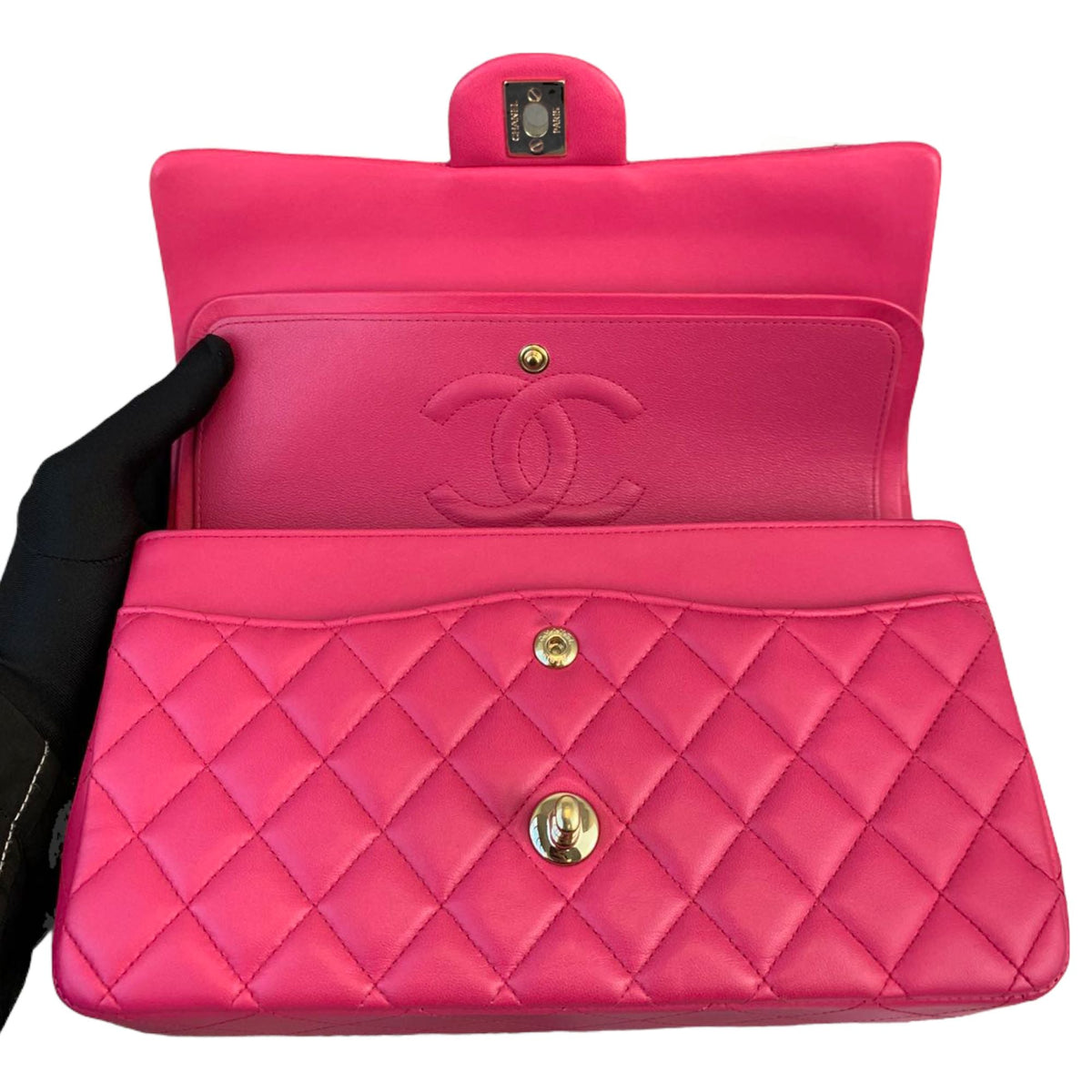 Classic Flap Medium Lambskin Pink GHW