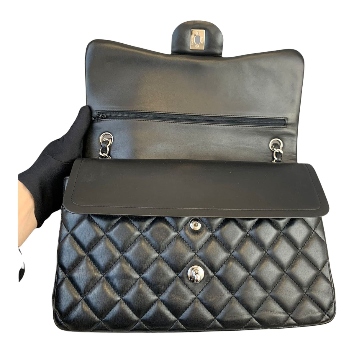 Classic Flap Jumbo Lambskin Black SHW