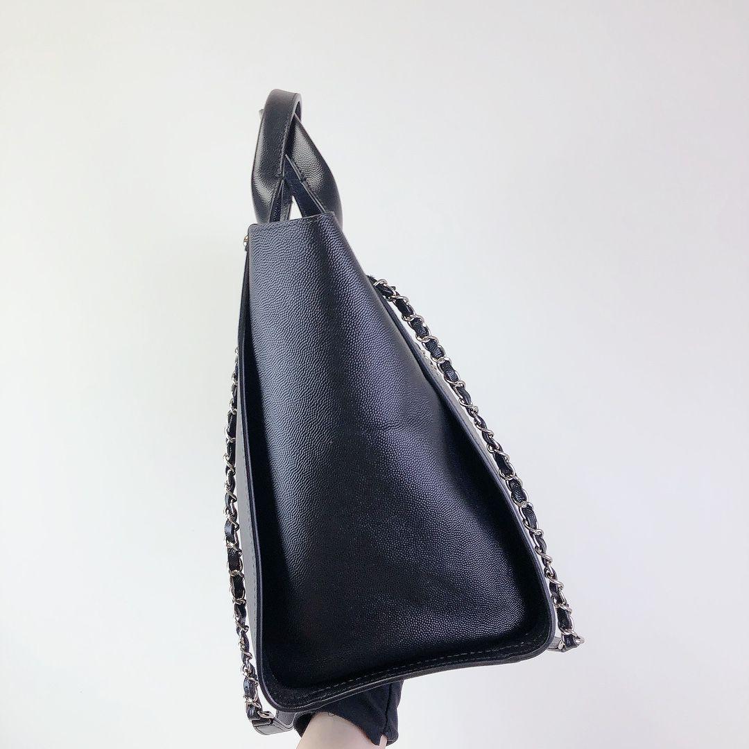 Deauville Tote Studded Large Caviar Black SHW