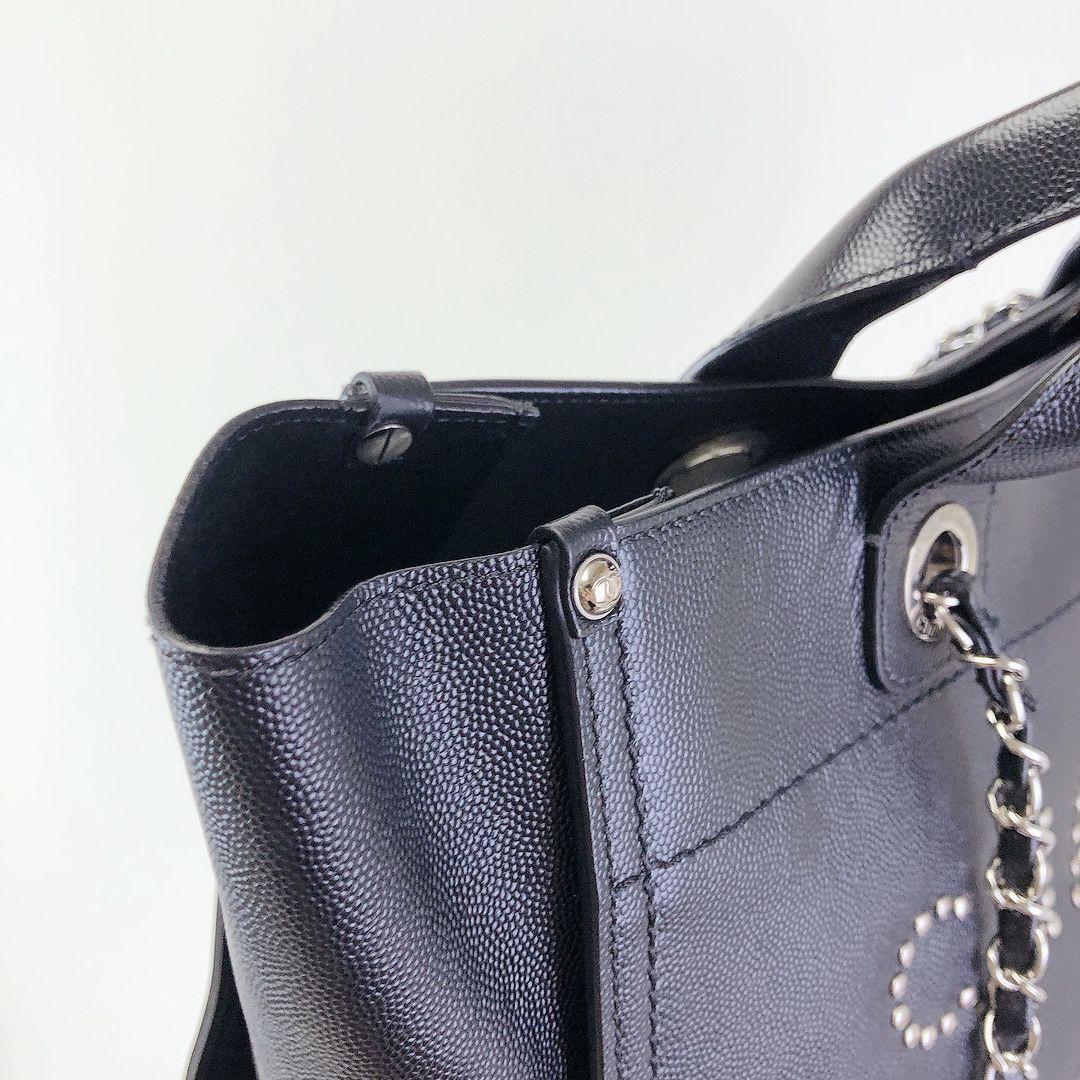 Deauville Tote Studded Large Caviar Black SHW