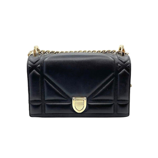 Medium Diorama Lambskin Black GHW