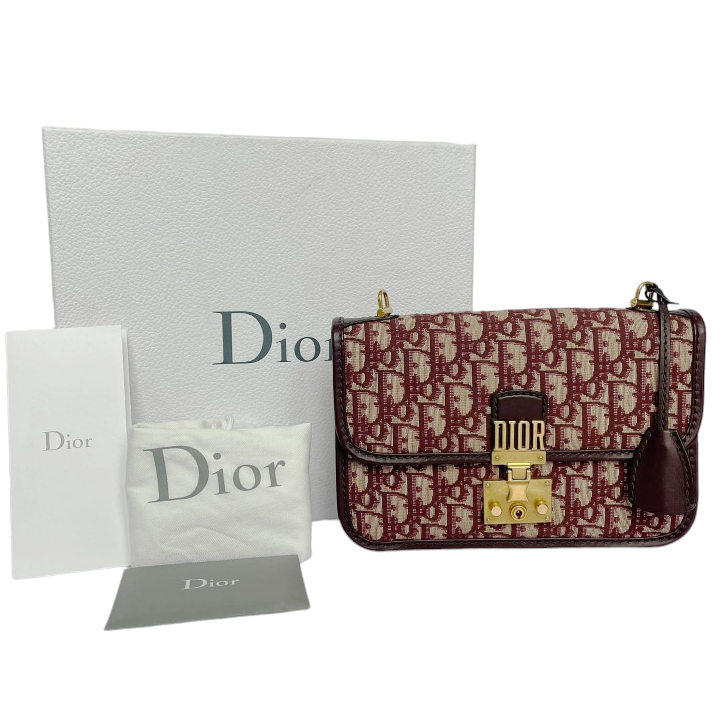 Medium Dioraddict Flap Bag Oblique Canvas Red GHW