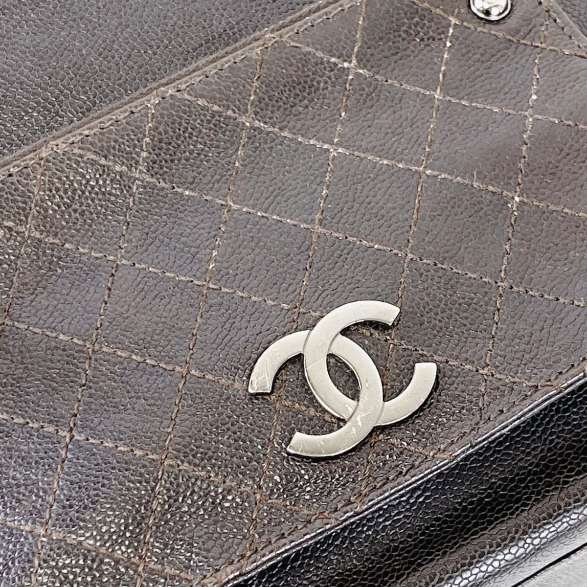 Boston Bag Brown Leather SHW