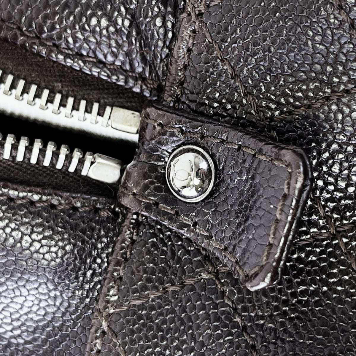 Boston Bag Brown Leather SHW