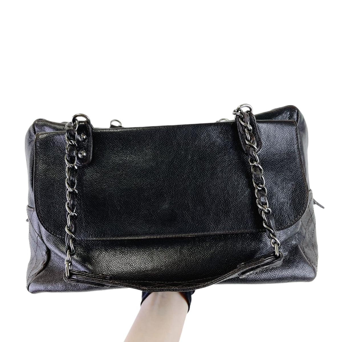 Boston Bag Brown Leather SHW