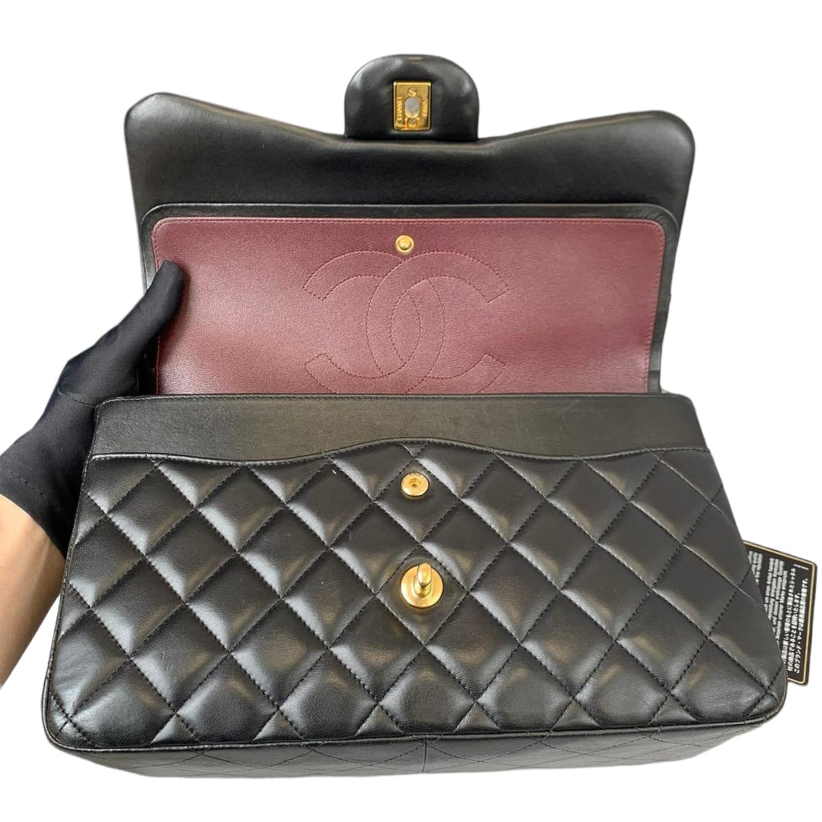 Jumbo Classic Double Flap Lambskin Black GHW