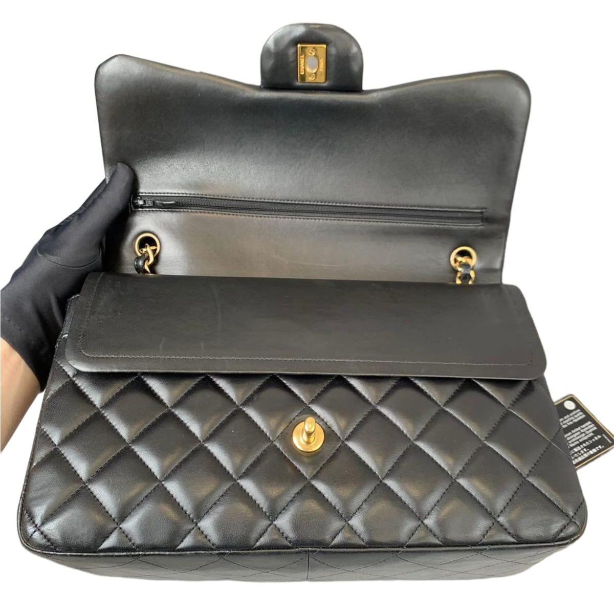 Jumbo Classic Double Flap Lambskin Black GHW