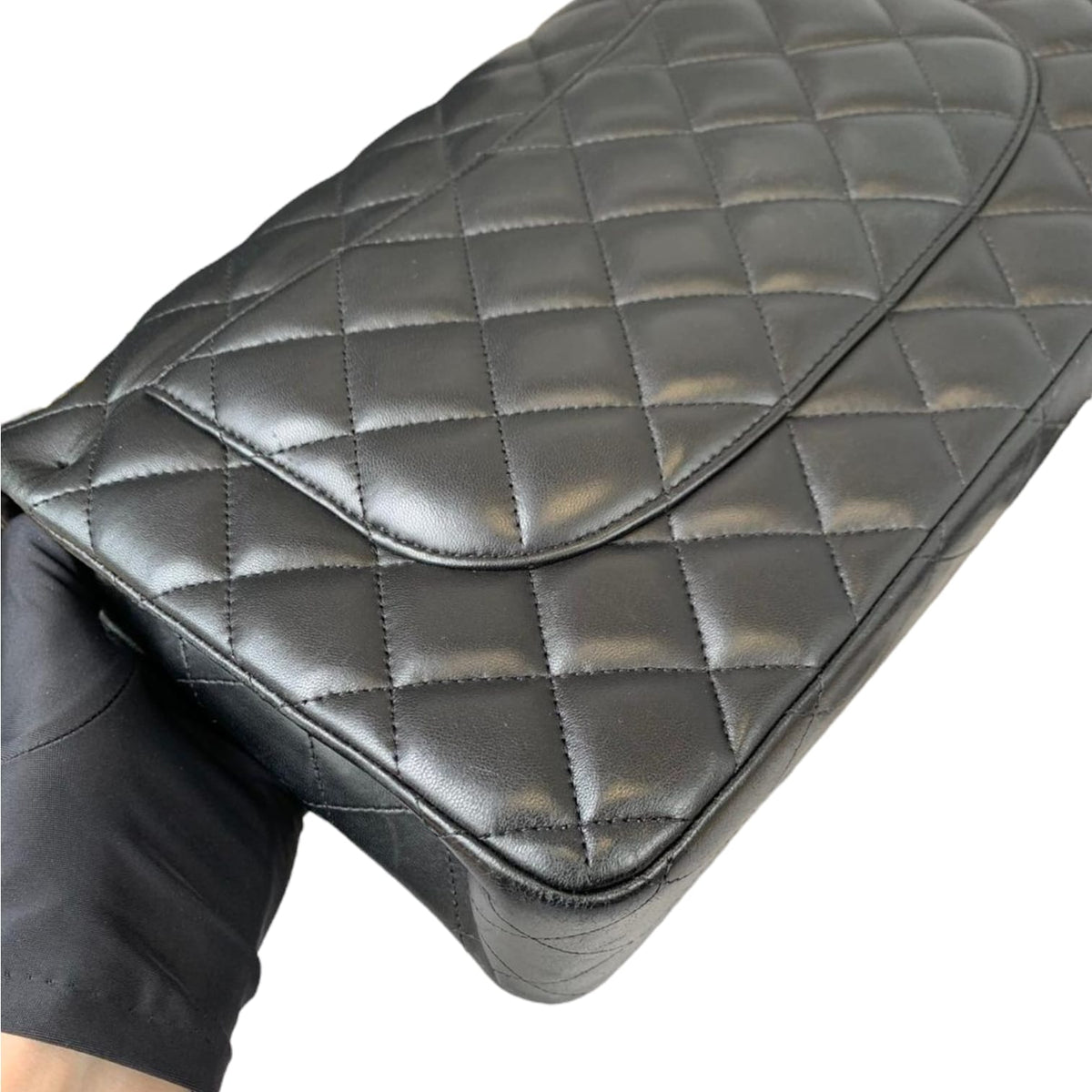 Jumbo Classic Double Flap Lambskin Black GHW