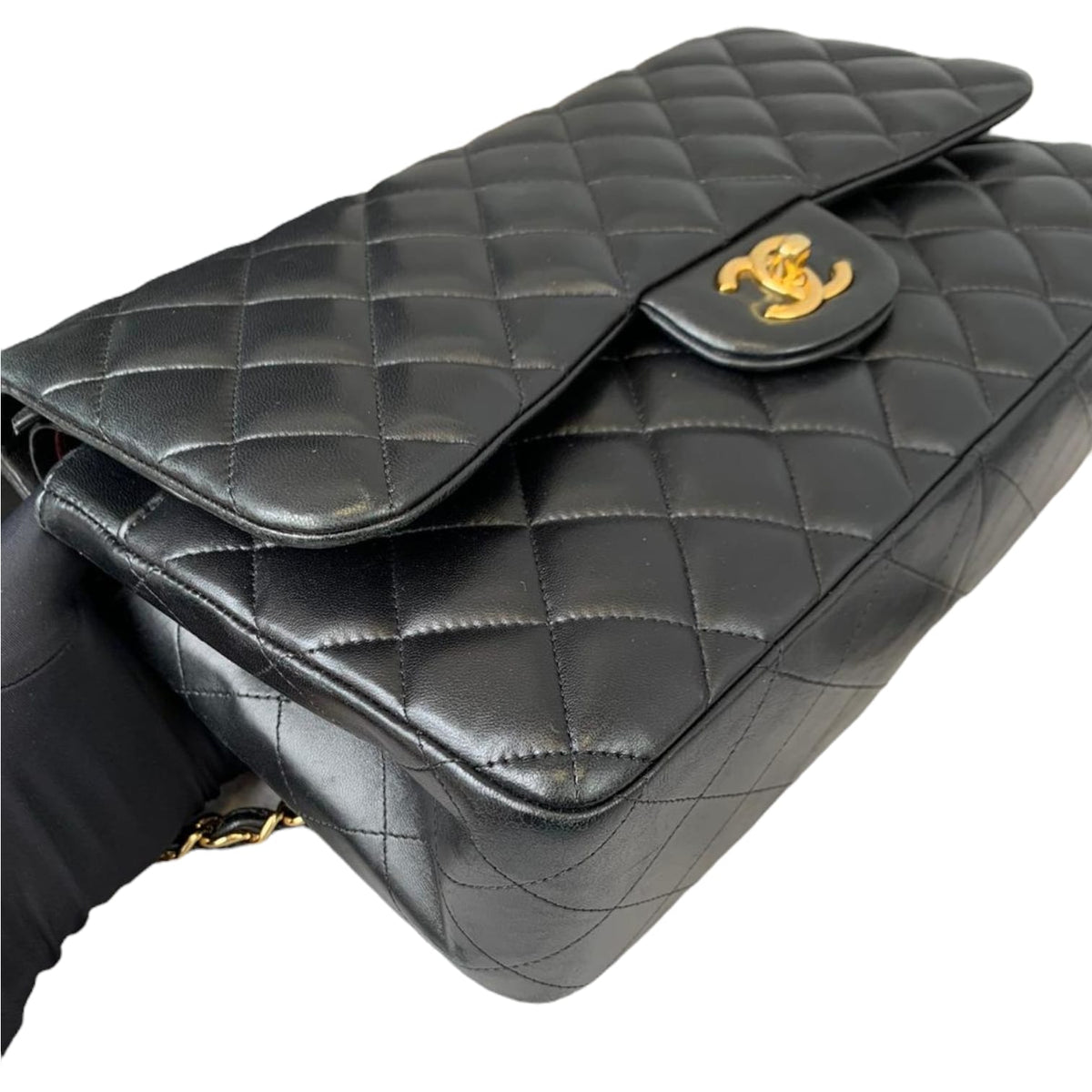 Jumbo Classic Double Flap Lambskin Black GHW
