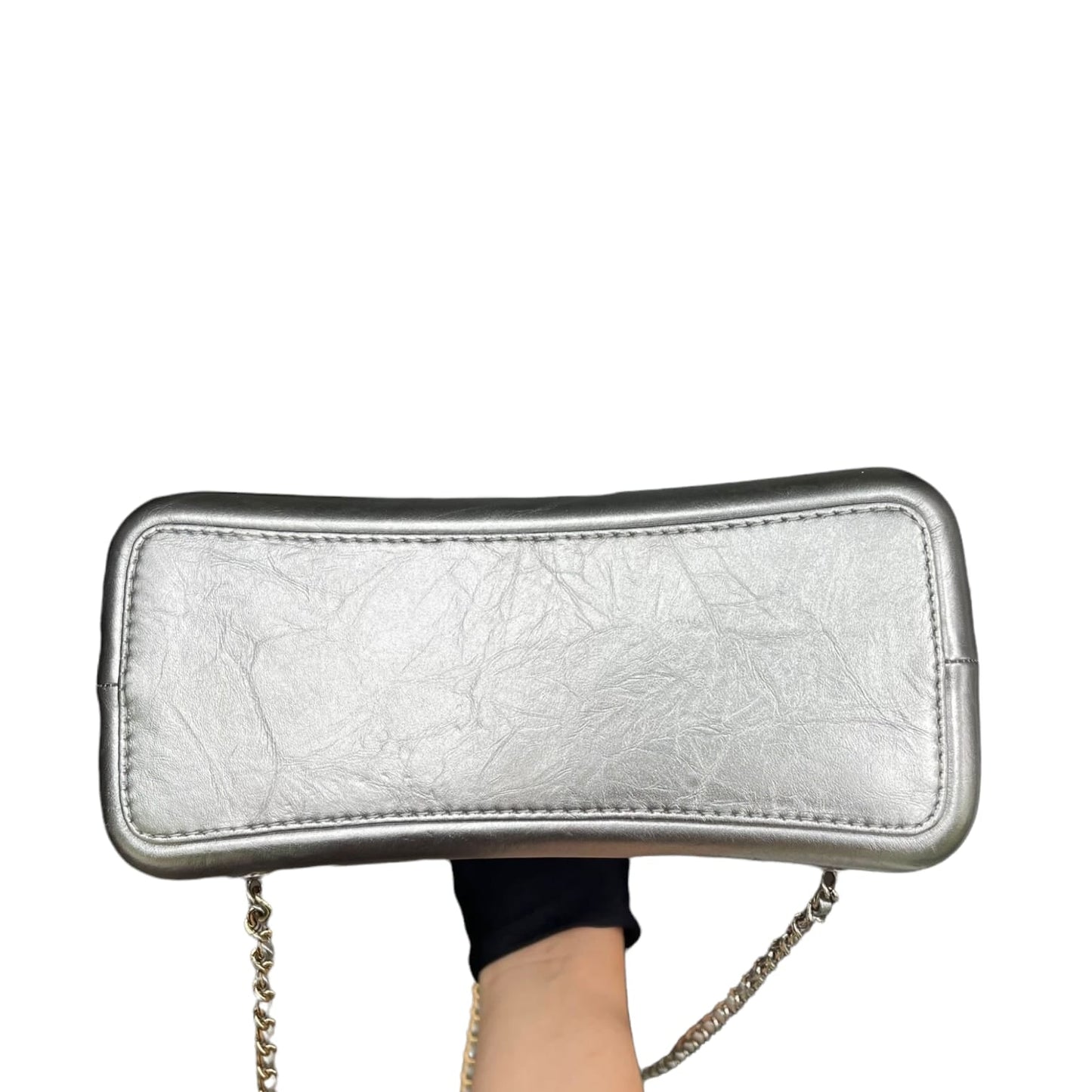 Gabrielle Backpack Aged Calfskin Metallic Silver MHW