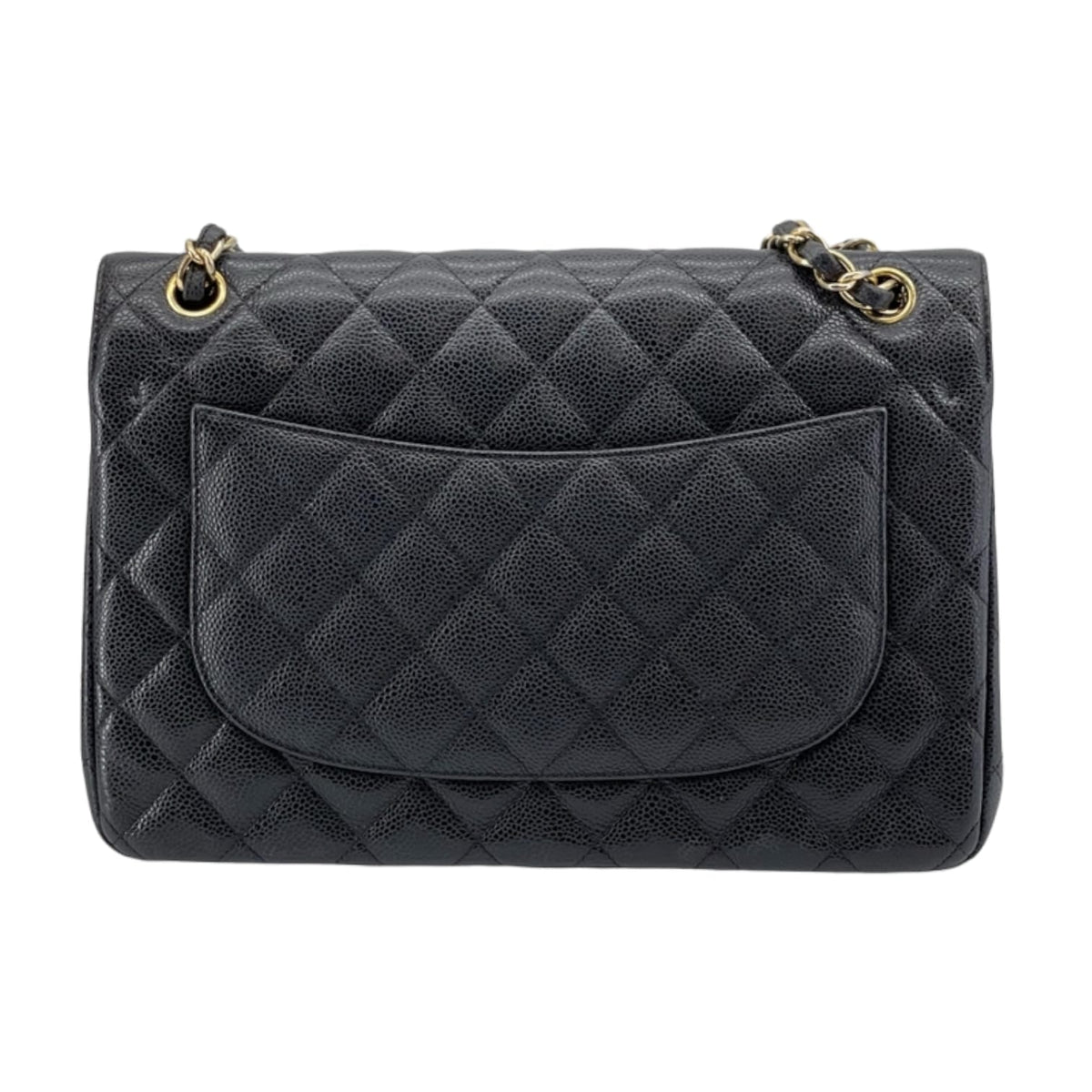 Jumbo Classic Double Flap Caviar Black GHW