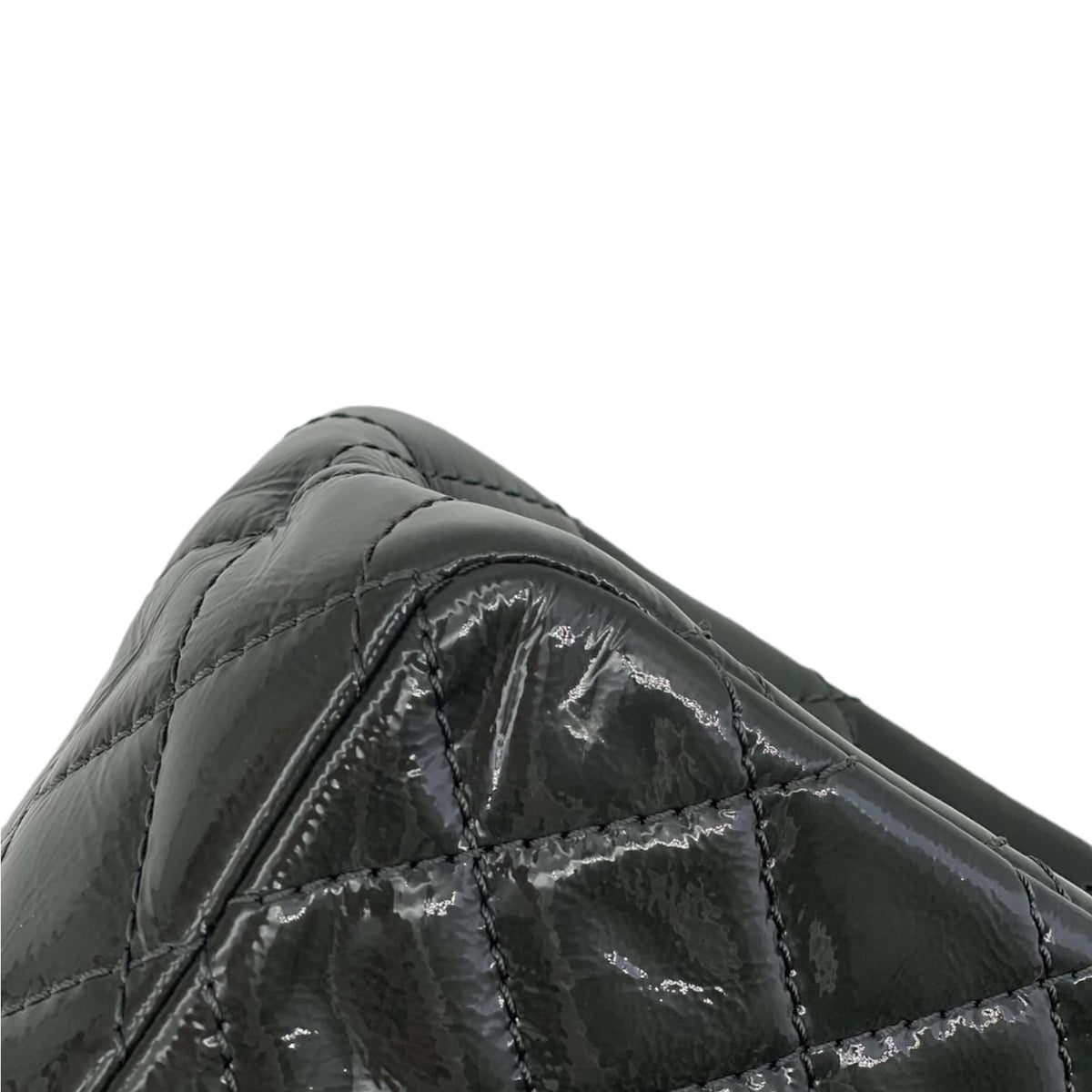 Large Reissue 226 Double Flap Bag Patent Black GHW