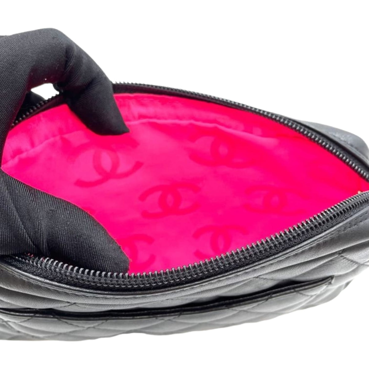 Cambon Handbag Leather Black SHW