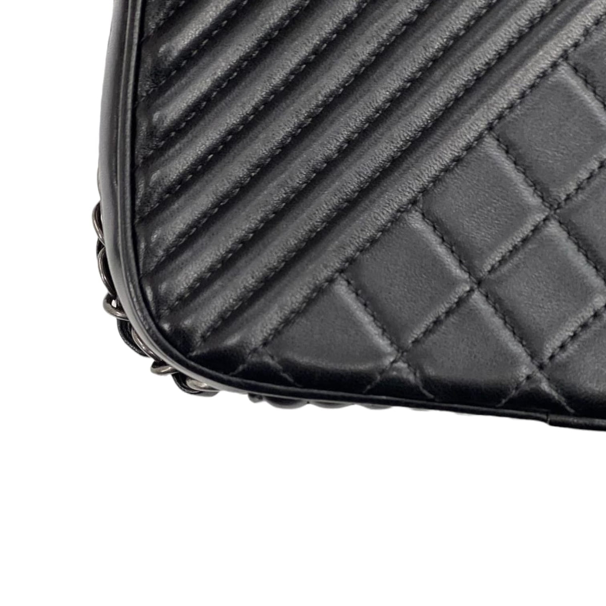 Small Coco Boy Camera Bag Lambskin Black RHW