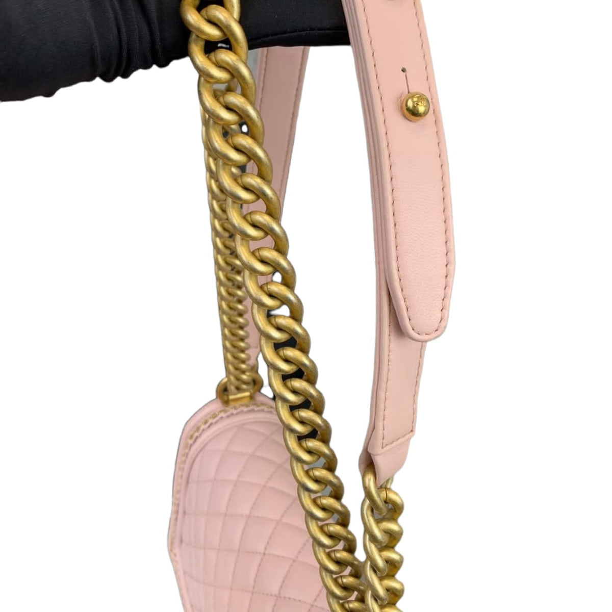 Old Medium Boy Bag Lambskin Pink GHW