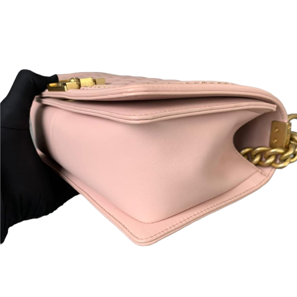 Old Medium Boy Bag Lambskin Pink GHW