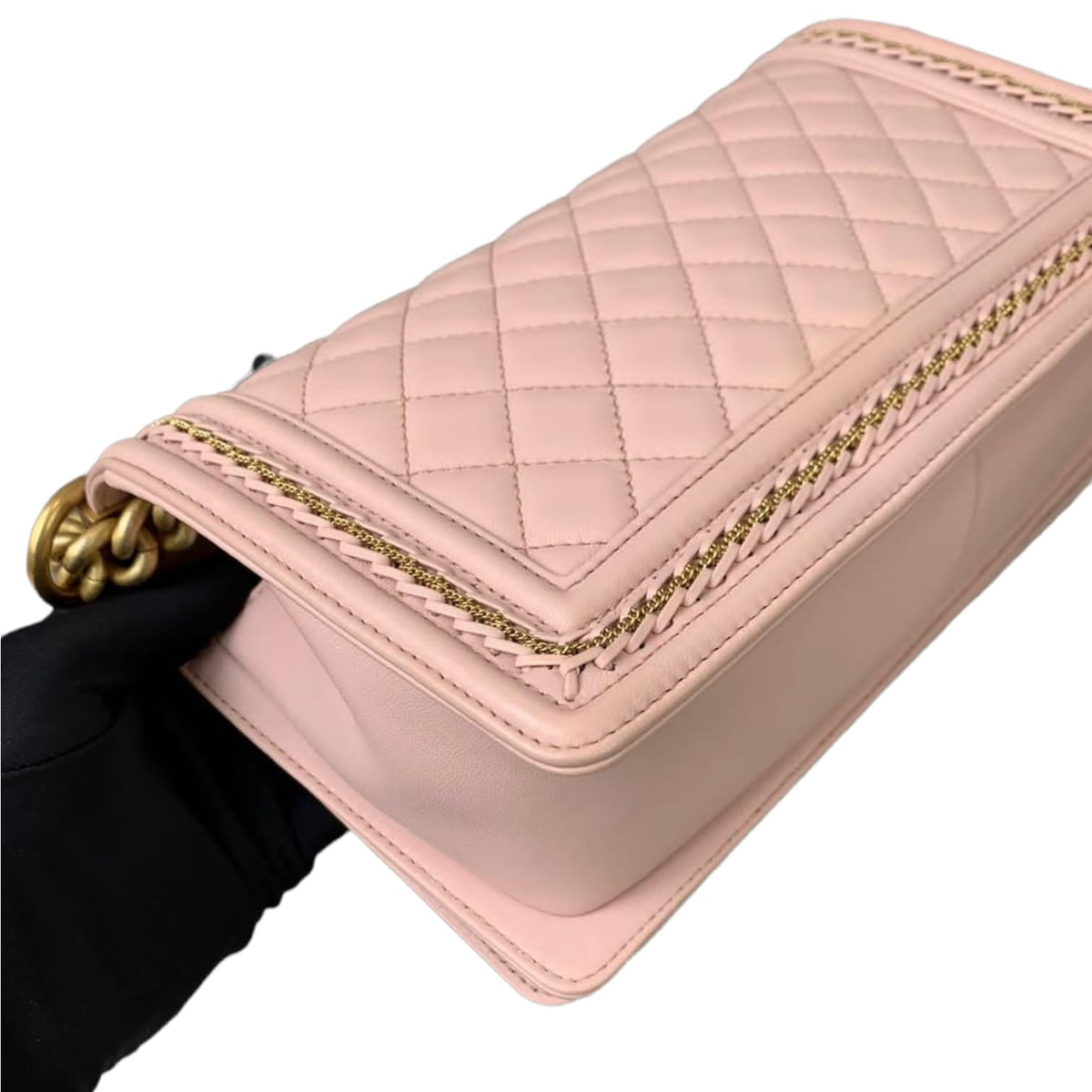 Old Medium Boy Bag Lambskin Pink GHW