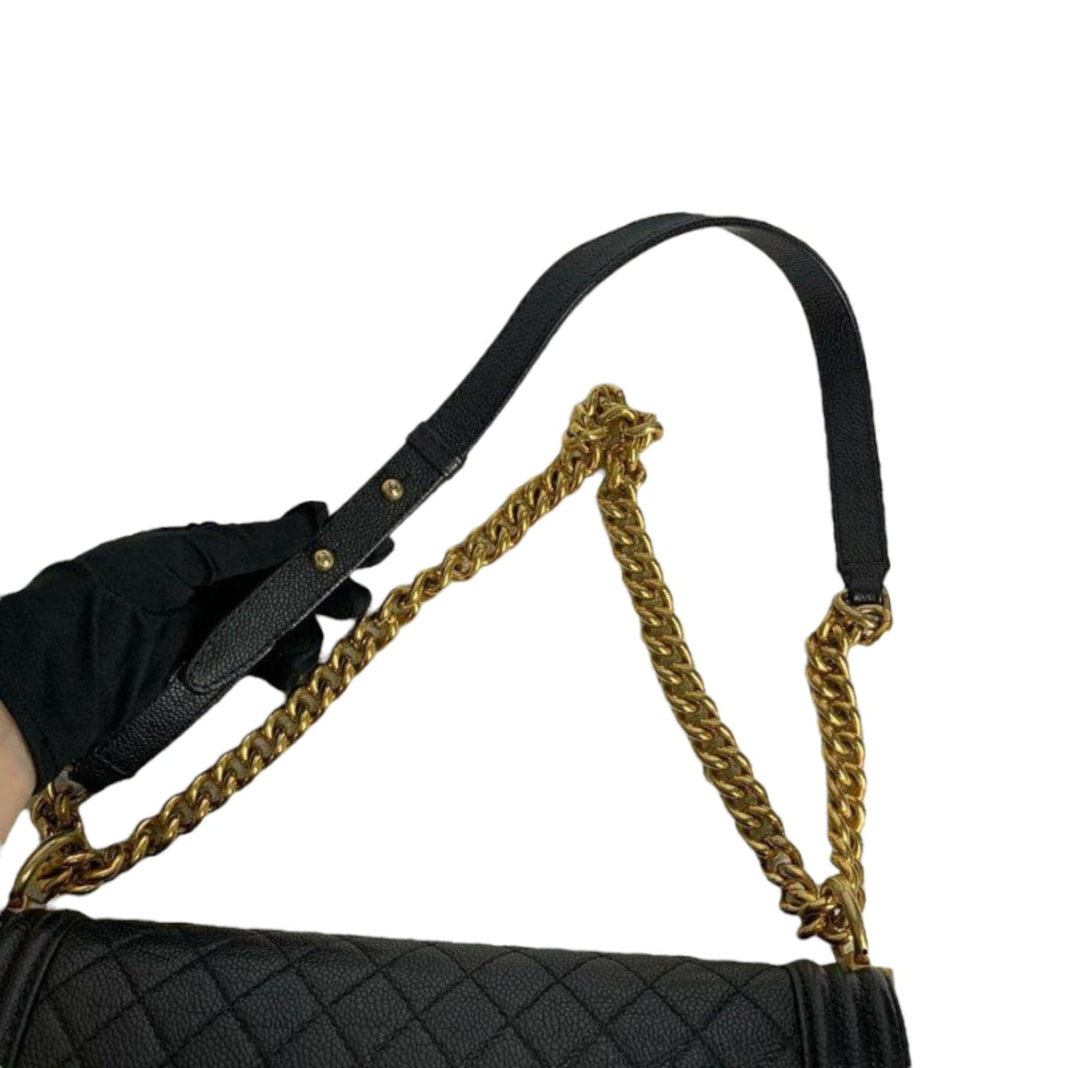 Large Le Boy Quilted Caviar Black GHW
