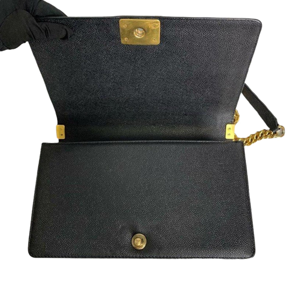 Large Le Boy Quilted Caviar Black GHW