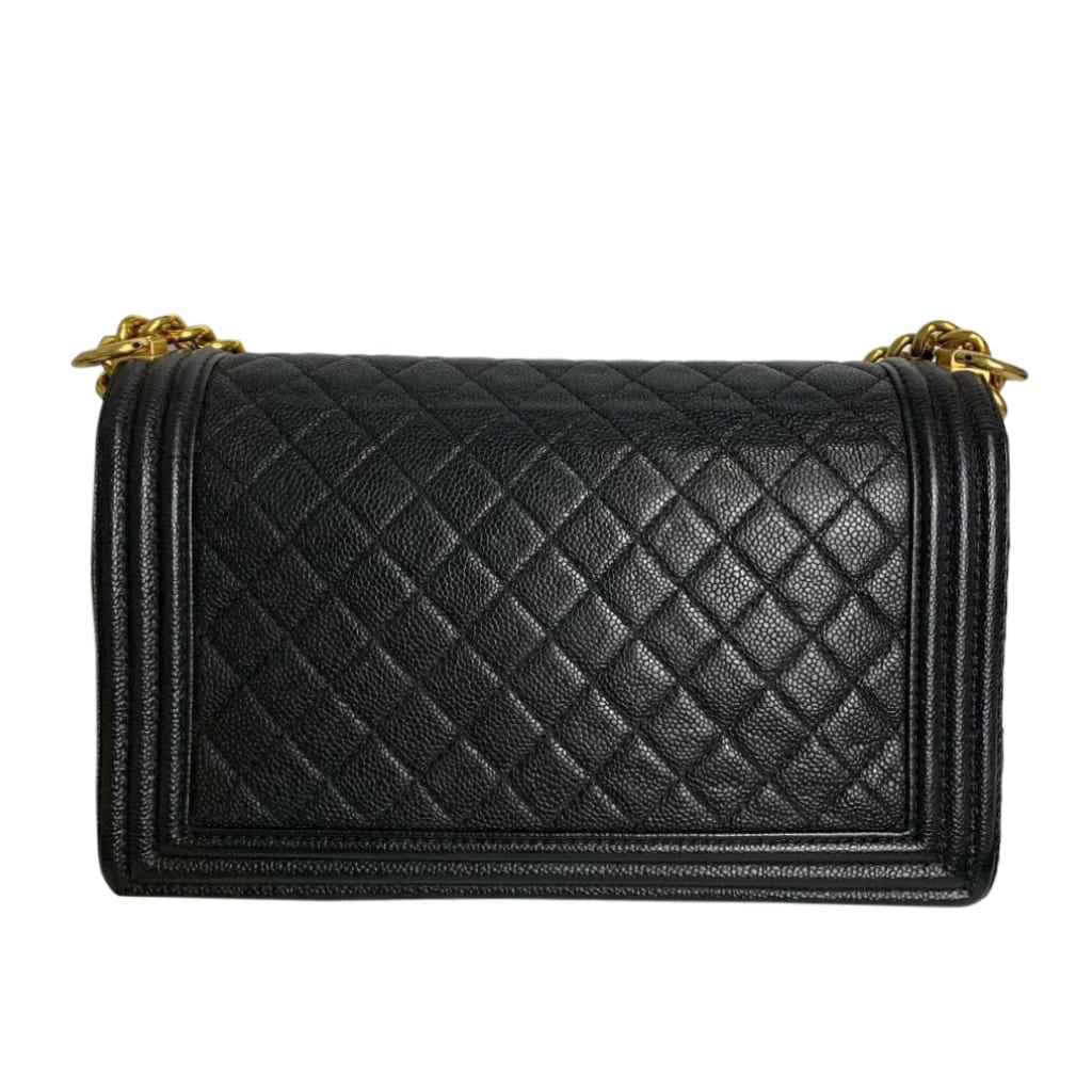 Large Le Boy Quilted Caviar Black GHW