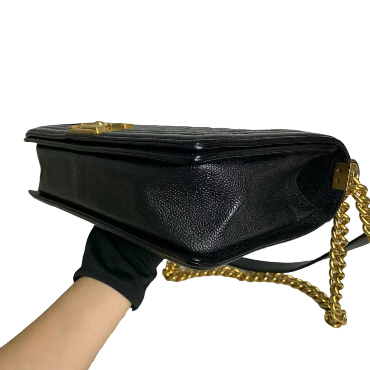Large Le Boy Quilted Caviar Black GHW