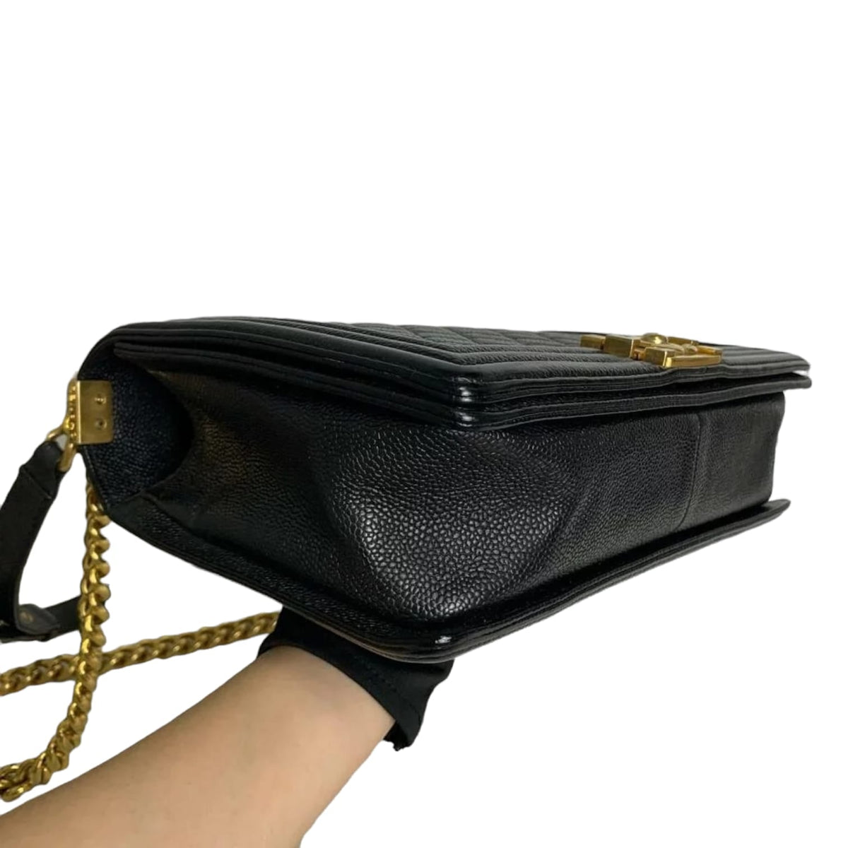 Large Le Boy Quilted Caviar Black GHW