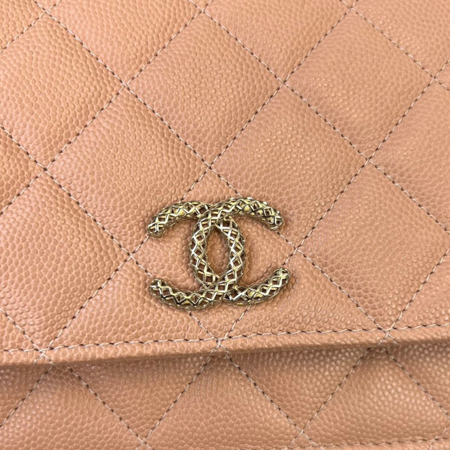 Caviar Wallet on Chain Beige GHW